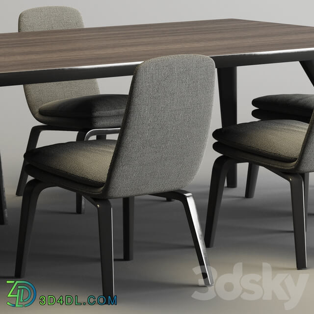 Table Chair Minotti Set Evans Table and York Chair