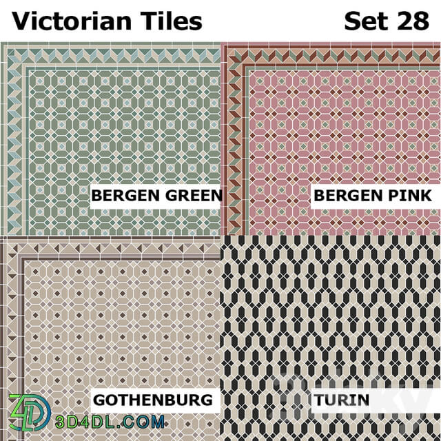 Topcer Victorian Tiles Set 28