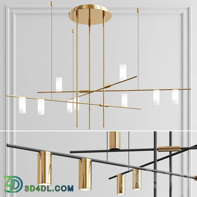 TossB Minimalist Chandelier by David Abad Pendant light 3D Models