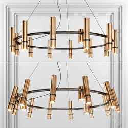 Modern metal Chandelier03 Pendant light 3D Models 