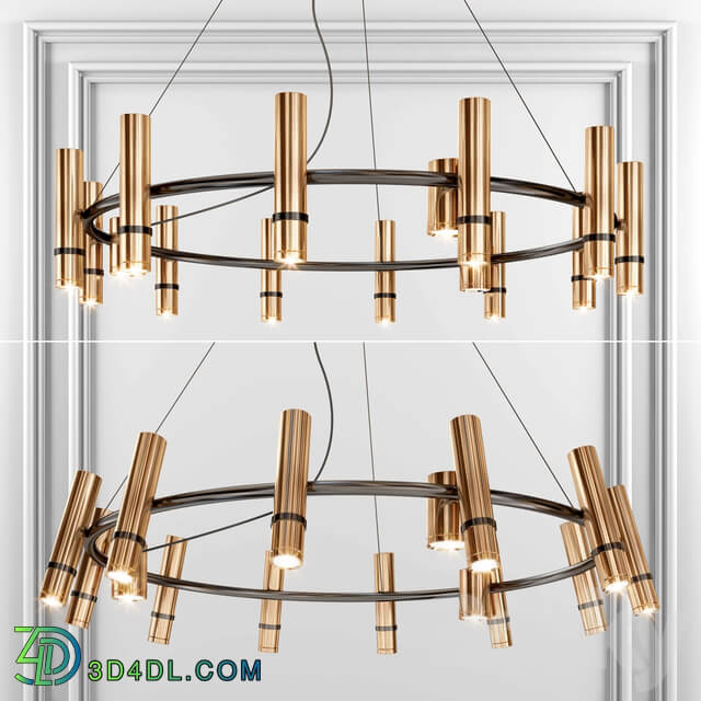 Modern metal Chandelier03 Pendant light 3D Models