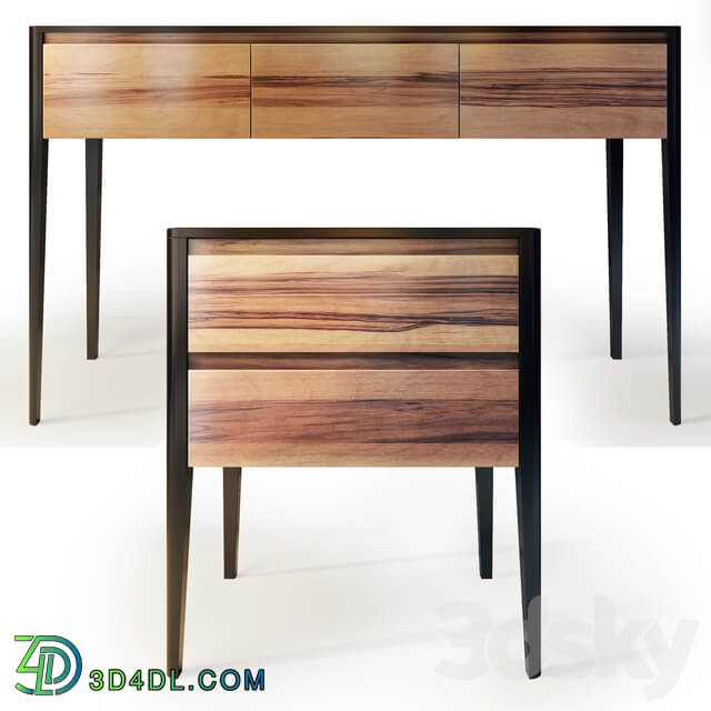 Chest console and nightstand Evans. Dresser bedside table by Werby 3D Models