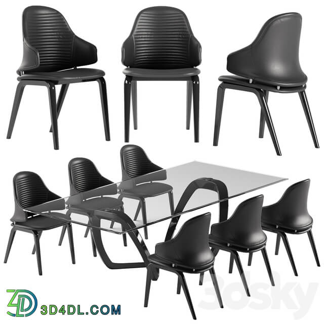 Table Chair Reflex Vela chair Segno table set