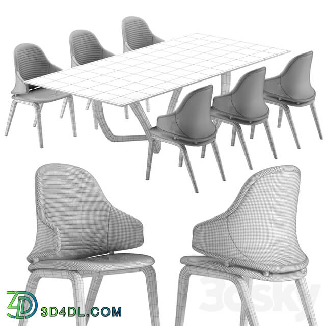 Table Chair Reflex Vela chair Segno table set