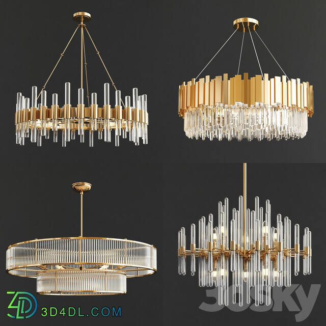 Four Exclusive Chandelier Collection 37 Pendant light 3D Models