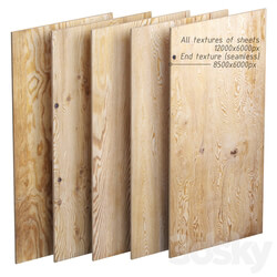 Set of plywood sheets. 5 items 