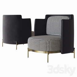armchair with armrests tape minotti 