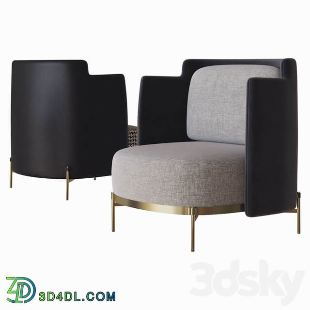 armchair with armrests tape minotti