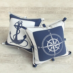 Pillows in marine style 