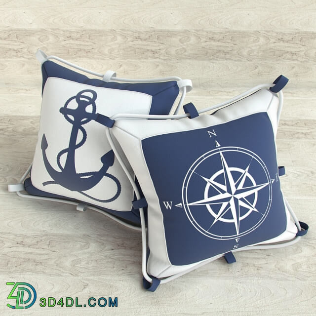 Pillows in marine style