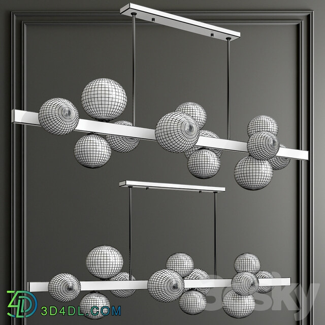 Hudson Valley Hinsdale Linear Suspension Pendant light 3D Models