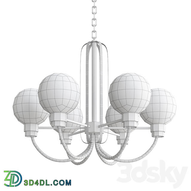 Pendant light Bauhaus Bronze Satin Brass 5 Light Chandelier by Maxim Lighting