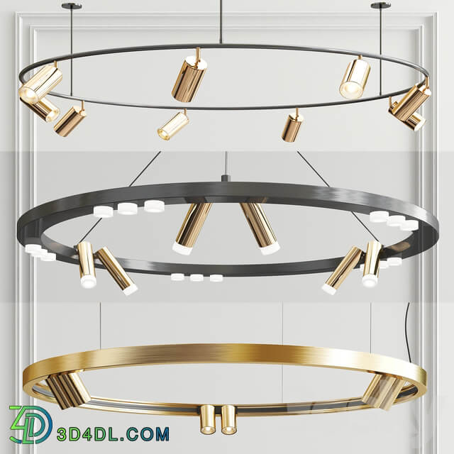 Brand Odeon Superloop Chandelier 3 type Pendant light 3D Models