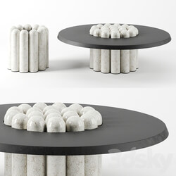 RAKU YAKI side tables by Emmanuelle Simon 