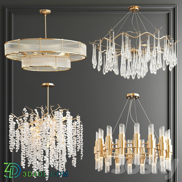 Four Exclusive Chandelier Collection 72 Pendant light 3D Models