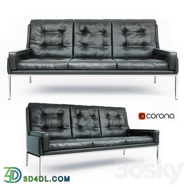 RareBlackLeatherSofa