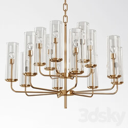 Wentworth 12 Light Shaded Tiered Chandelier Pendant light 3D Models 