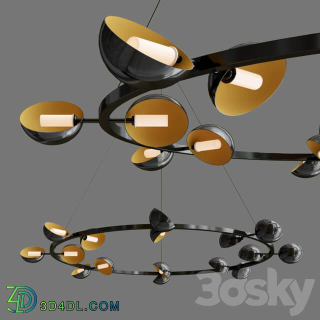 JBS Avion Round 16 Light Chandelier Pendant light 3D Models