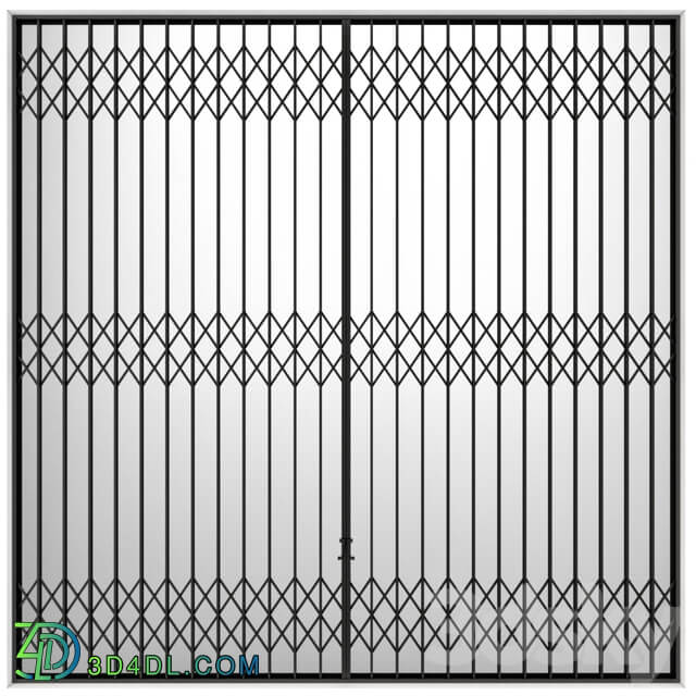 Metal sliding louver accordion type Screen