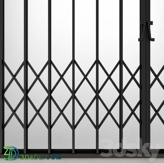 Metal sliding louver accordion type Screen