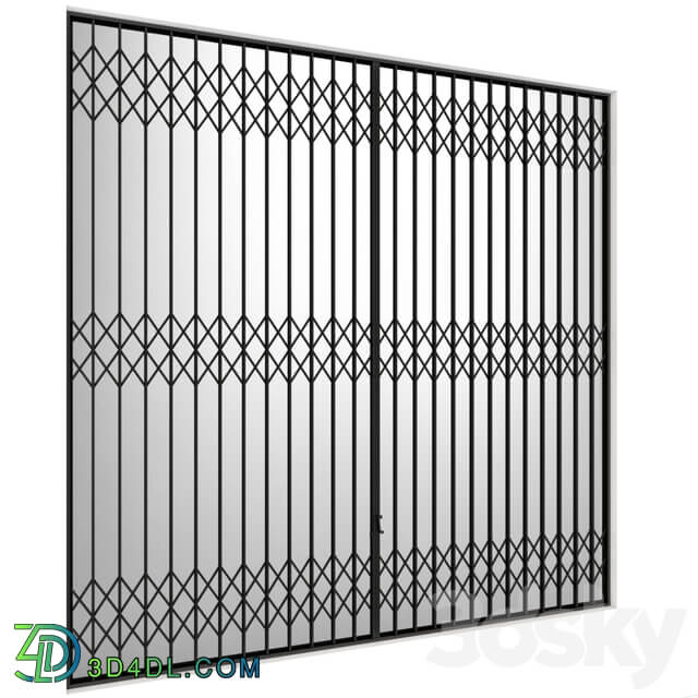 Metal sliding louver accordion type Screen