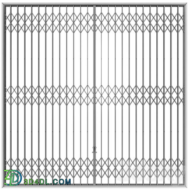 Metal sliding louver accordion type Screen