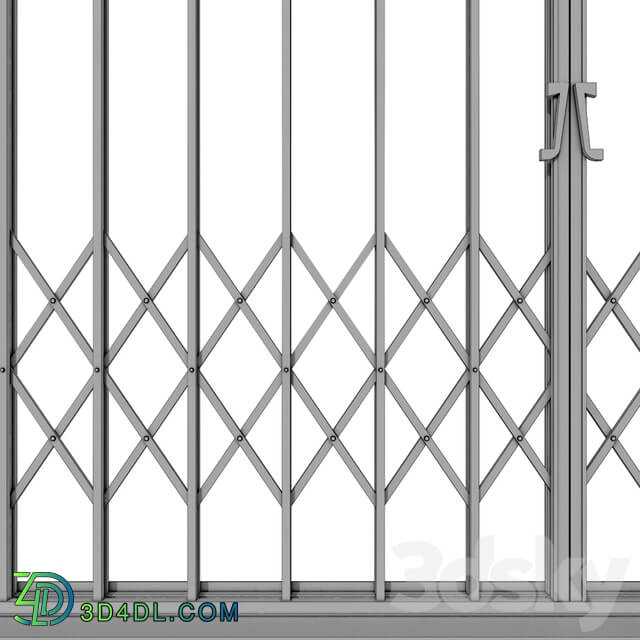 Metal sliding louver accordion type Screen