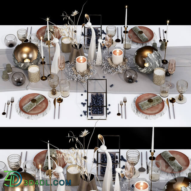 Luxury table setting wreath
