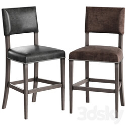 BERNHARDT Moore leather bar stool 