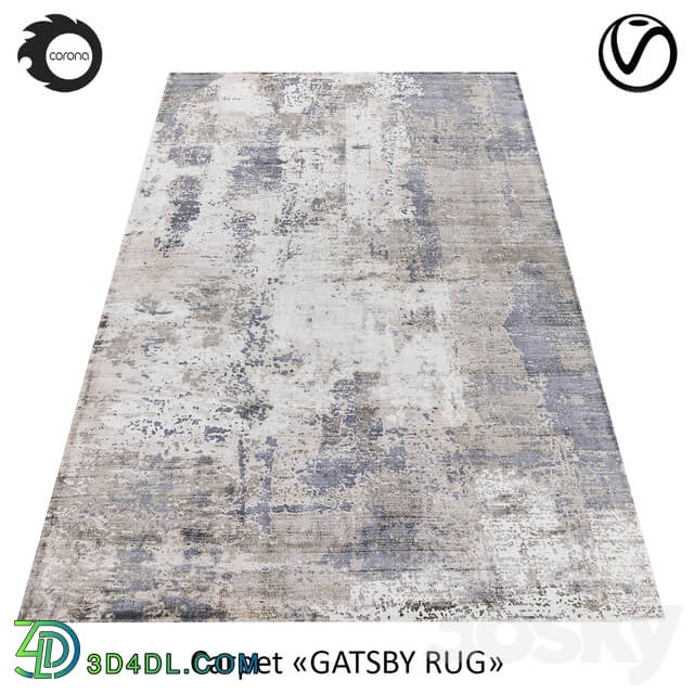Indian carpet from art silk GATSBY RUG CLOUD