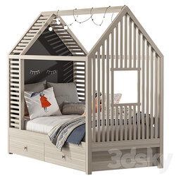 Children 39 s bed in the form of a house 3 