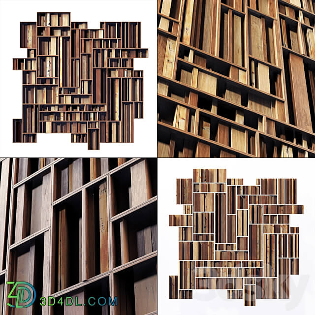 Other decorative objects Rectangle wood panel rail n2 Wooden rectangular panel from rails 2