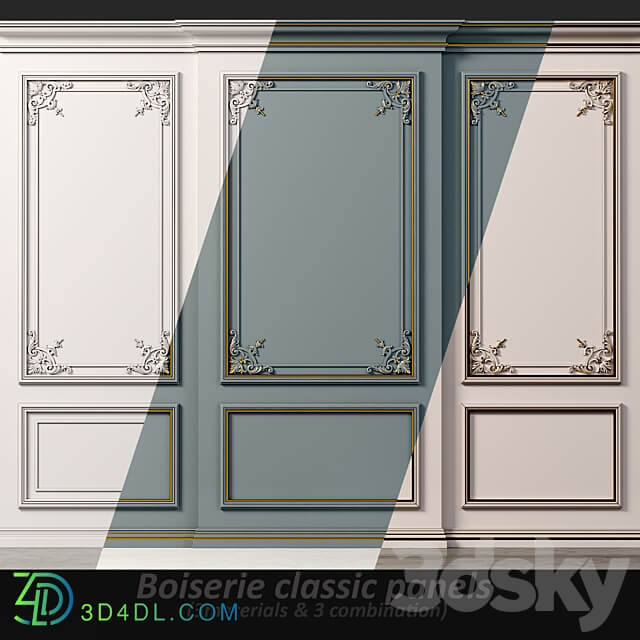 Wall molding 20. Boiserie classic panels