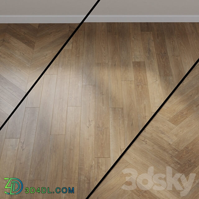ITEM NO. 538680 HARO Laminate flooring TRITTY 90 Plank 1 Strip 4V Smoke Livorno Oak soft matt Top Connect 3D Models