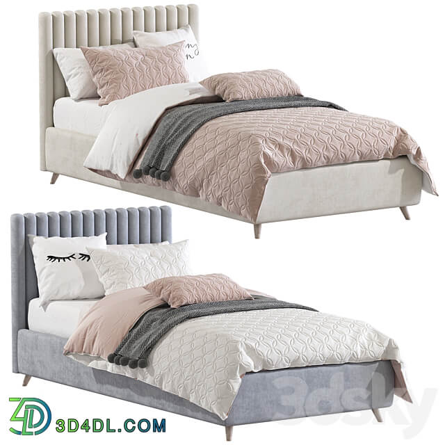 Bed with a soft headboard 7