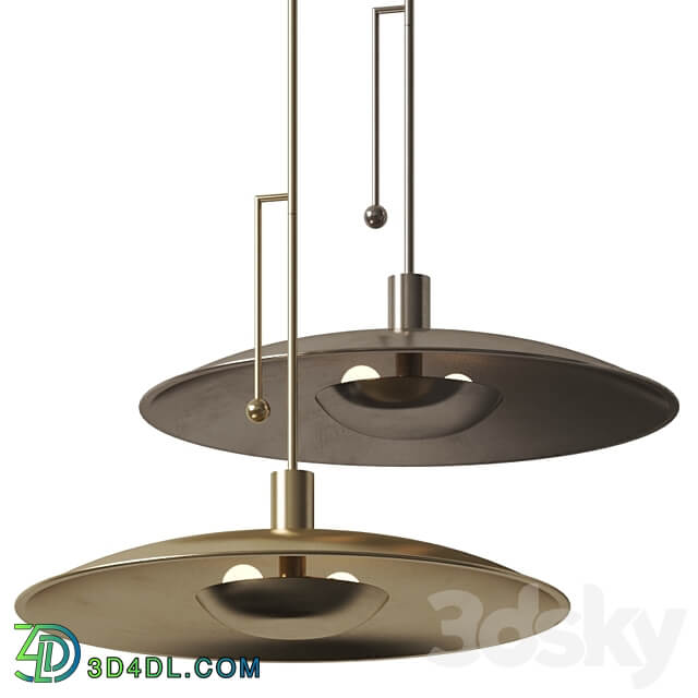 Pendant light Cb2 Alavanca Brass Pendant Light