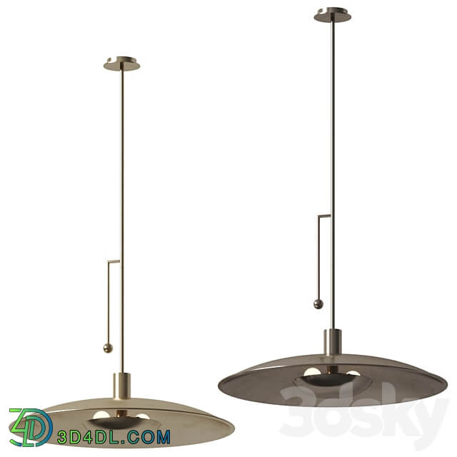 Pendant light Cb2 Alavanca Brass Pendant Light