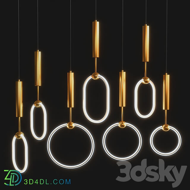 Pendant light Glowing RING Suspension