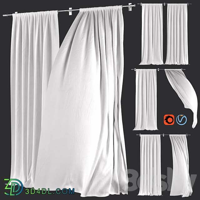 Curtains 134 White Linen Wind
