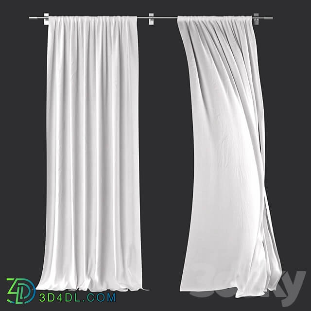Curtains 134 White Linen Wind
