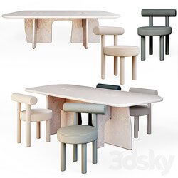 Table Chair LAME By Davani dining table and GROPIUS CS1 By NOOM chair 