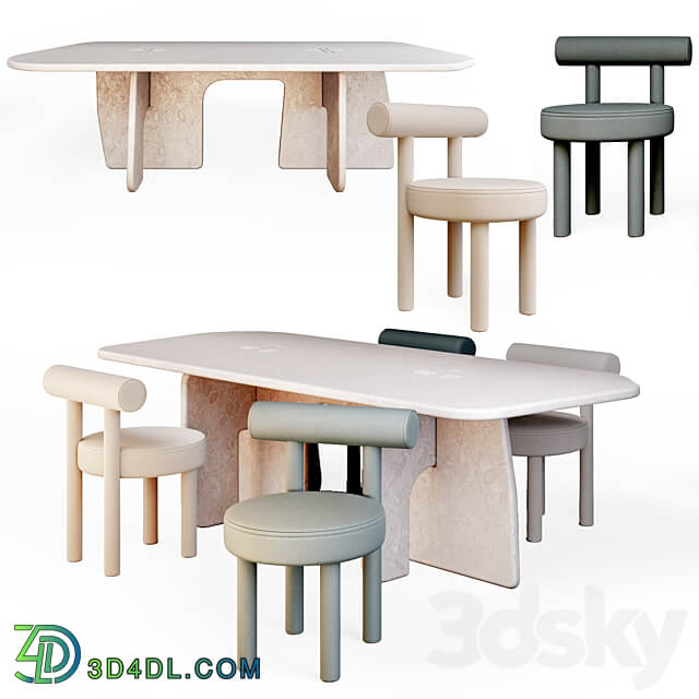 Table Chair LAME By Davani dining table and GROPIUS CS1 By NOOM chair