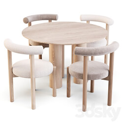 Table Chair Lulu and Georgia Dame Chair and Mojave Table Dining Set 