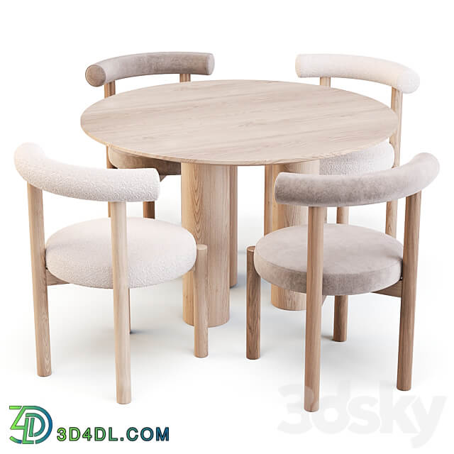 Table Chair Lulu and Georgia Dame Chair and Mojave Table Dining Set