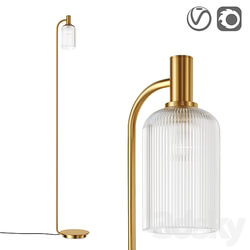 Brass and cut glass floor lamp Bogota 