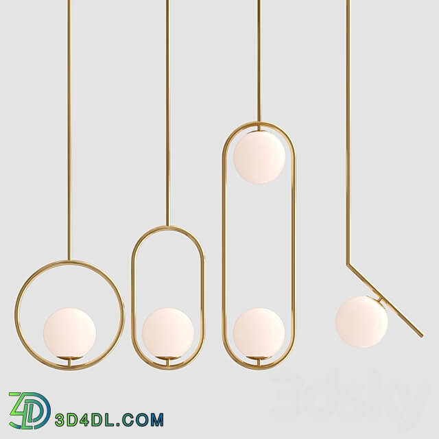 Pendant Lamp Hoop collection Pendant light 3D Models