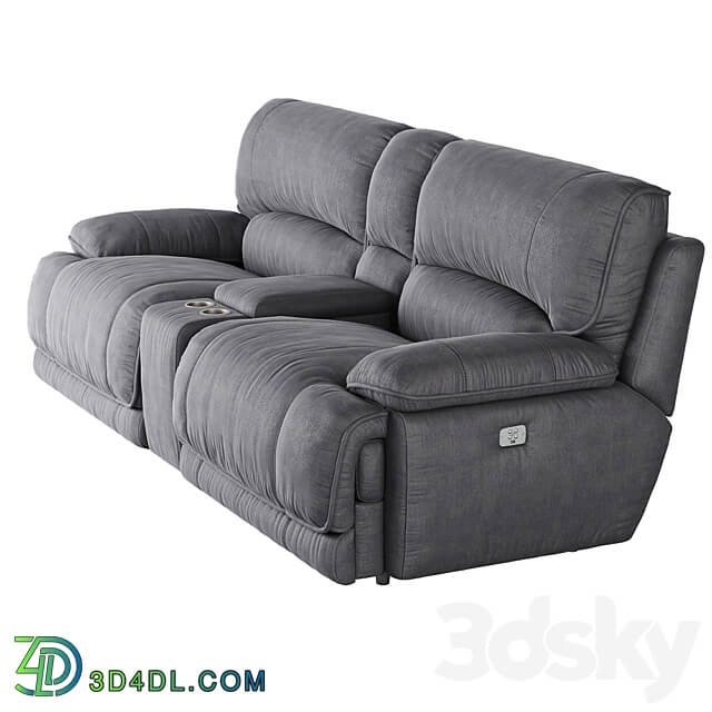 American Signature Furniture Mario 3 Piece Dual Power Reclining Sectional 3D Models