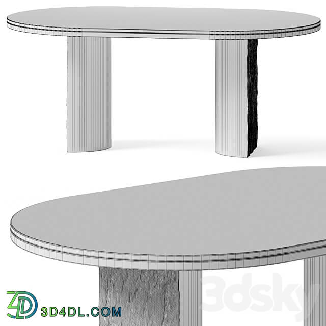 CB2 Julius Oval Marble Dining Table