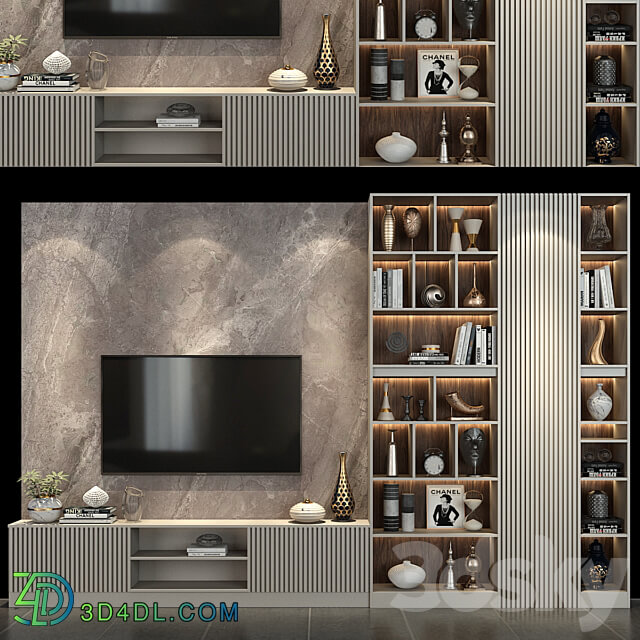 TV wall set 266 TV Wall 3D Models 3DSKY