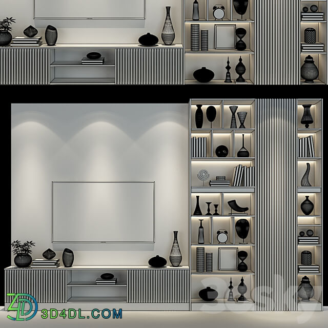 TV wall set 266 TV Wall 3D Models 3DSKY